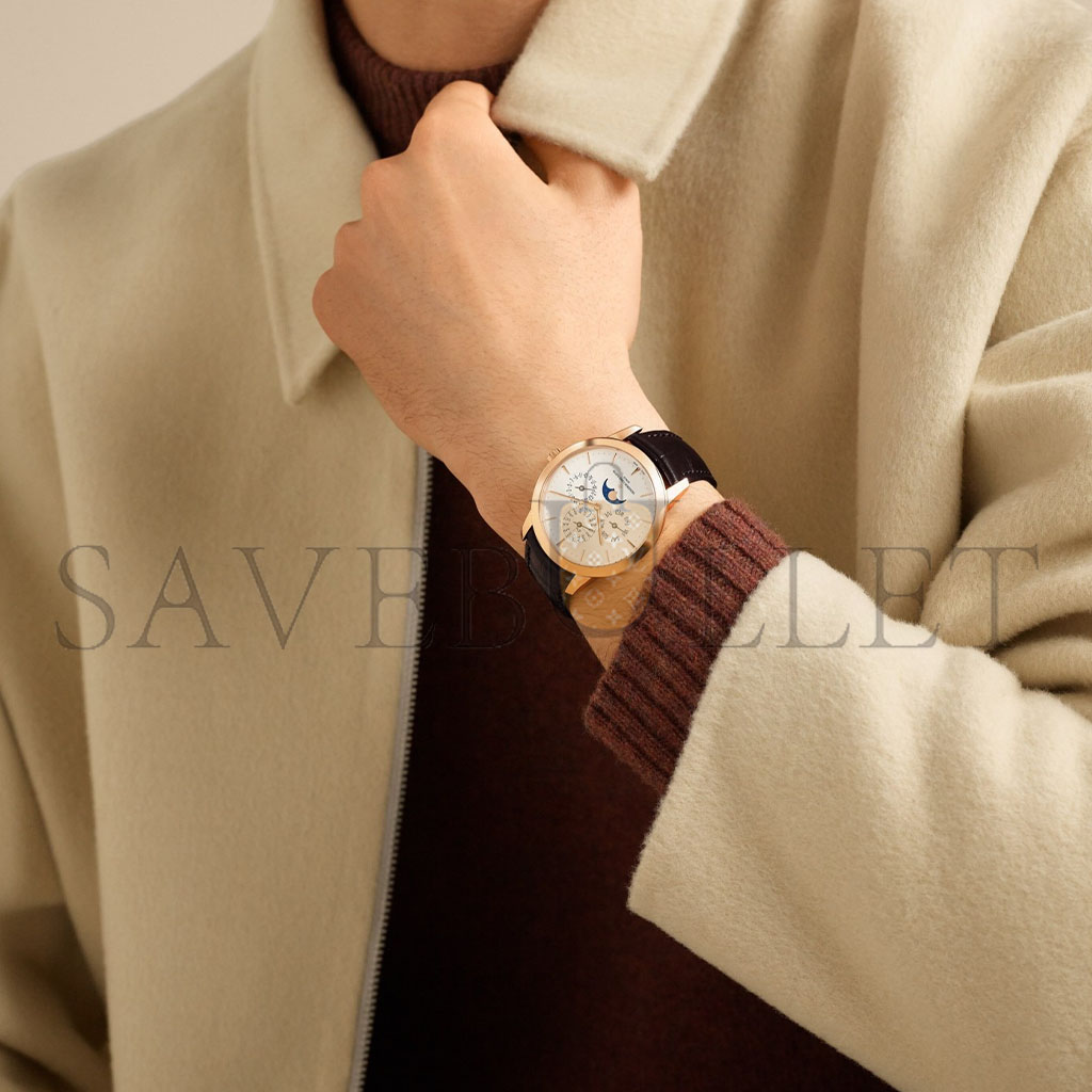 vacheron Co*sta*t*n patrimony perpetual calendar ultra-thin 41 mm pink gold watch 43175/000r-9687